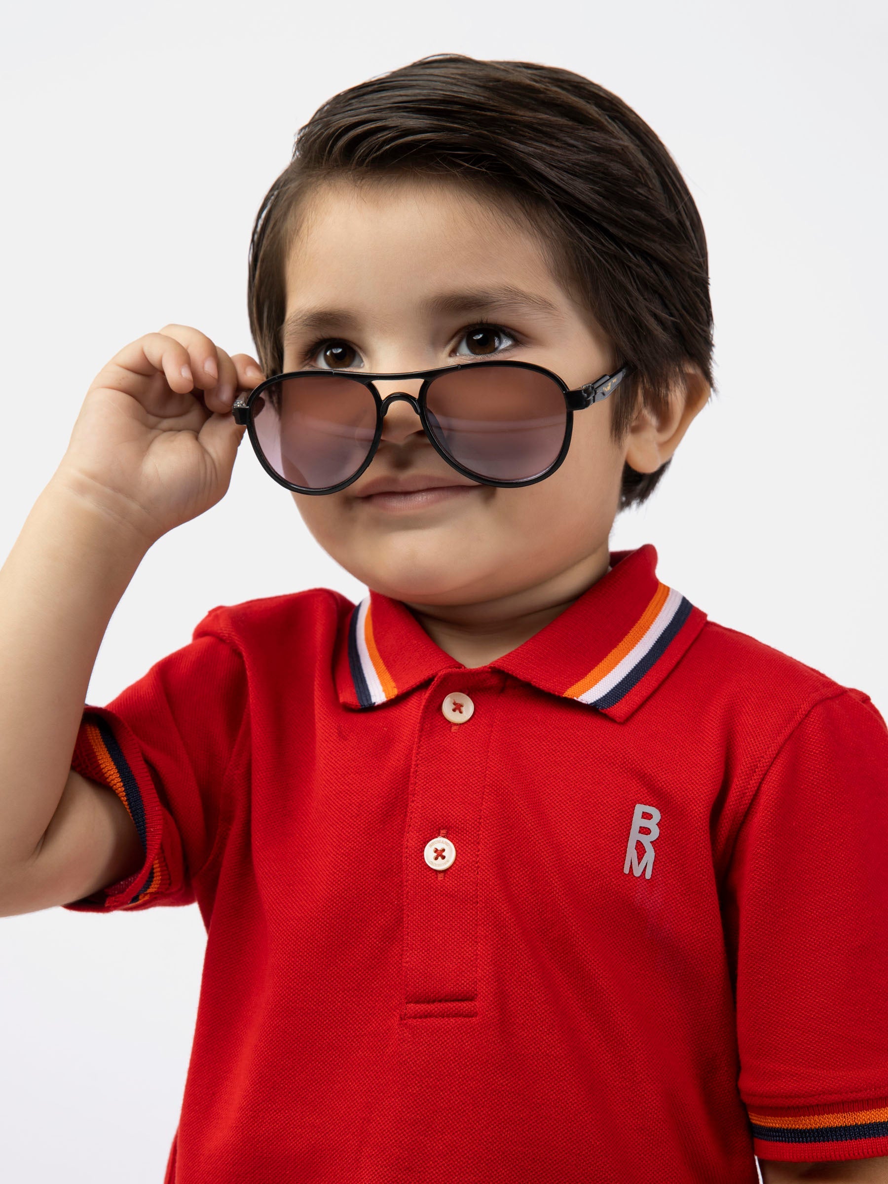 Red Contrasting Tipped Casual Pique Polo