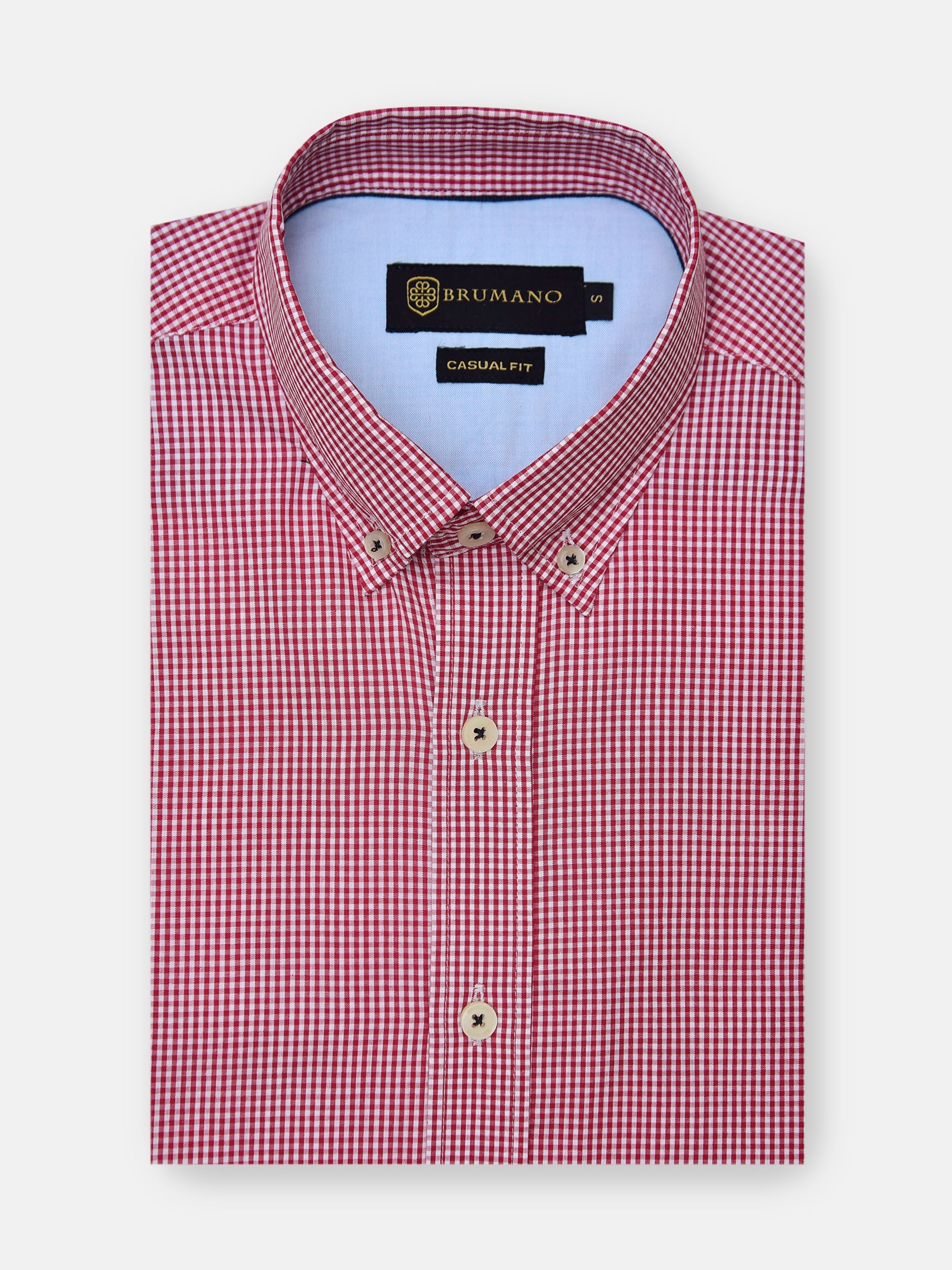 Red Gingham Button Down Shirt