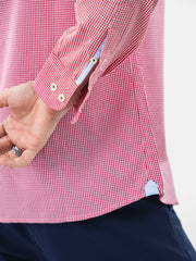 Red Gingham Button Down Shirt
