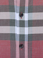 Red Large Windowpane Checkered Shirt