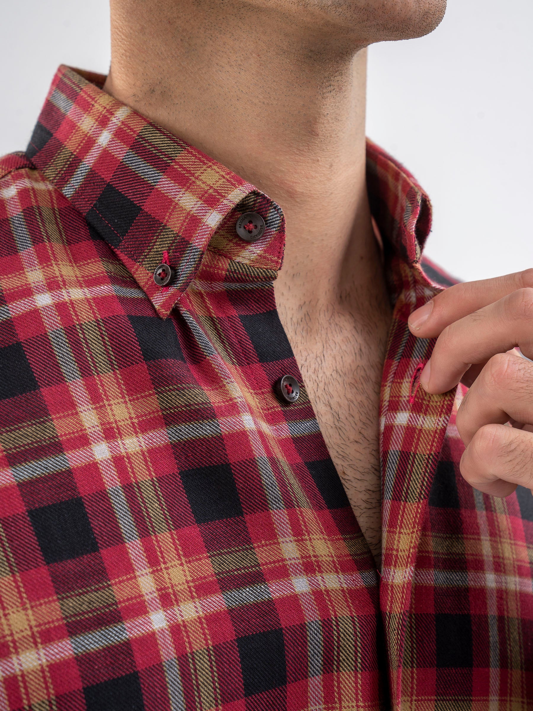 Red Light Weight Checkered Shirt