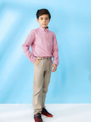 Red Micro Gingham Casual Long Sleeve Shirt