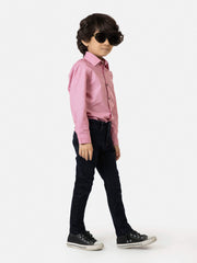 Red Micro Patterned Casual Shirt