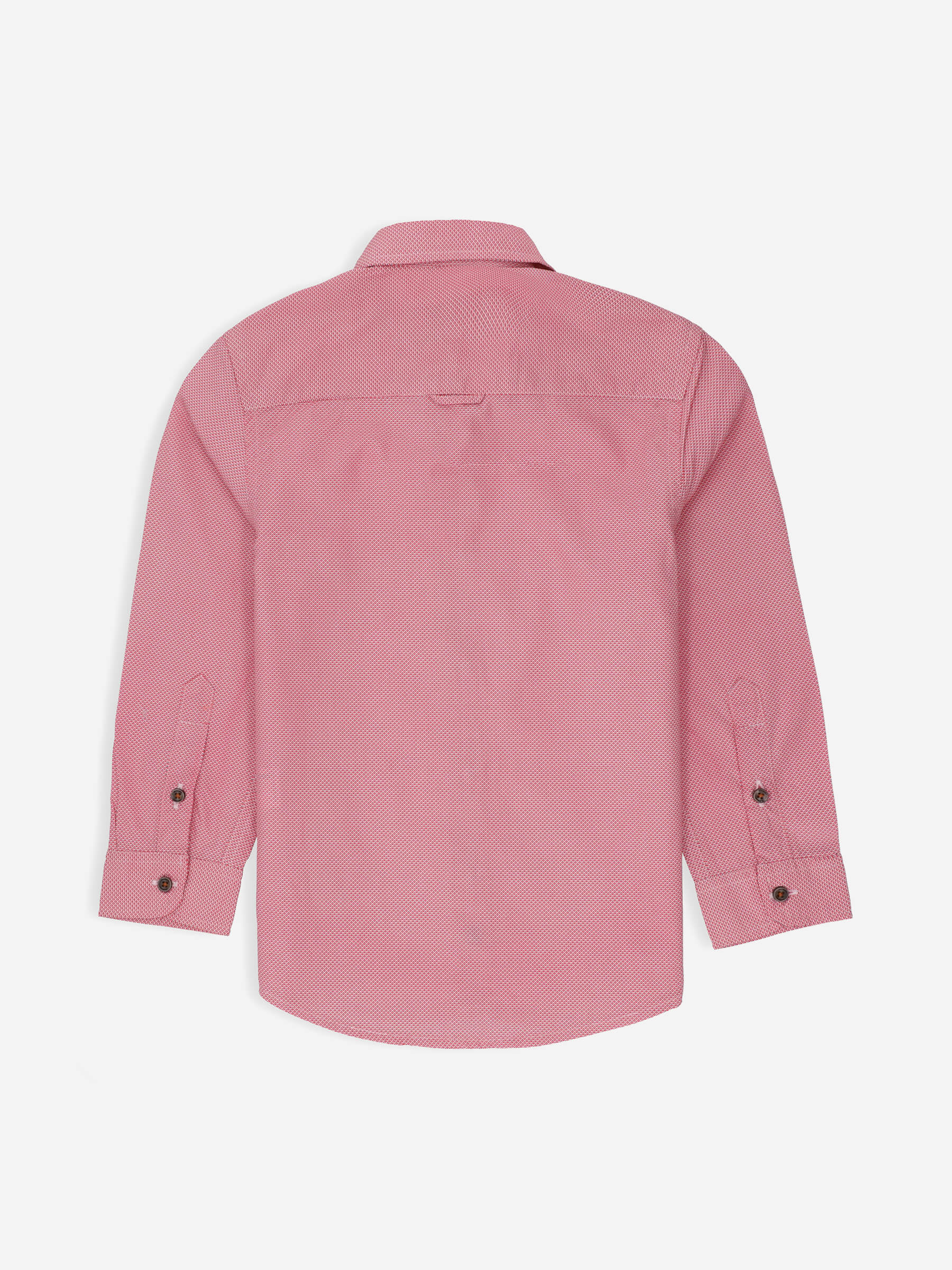 Red Micro Patterned Casual Shirt