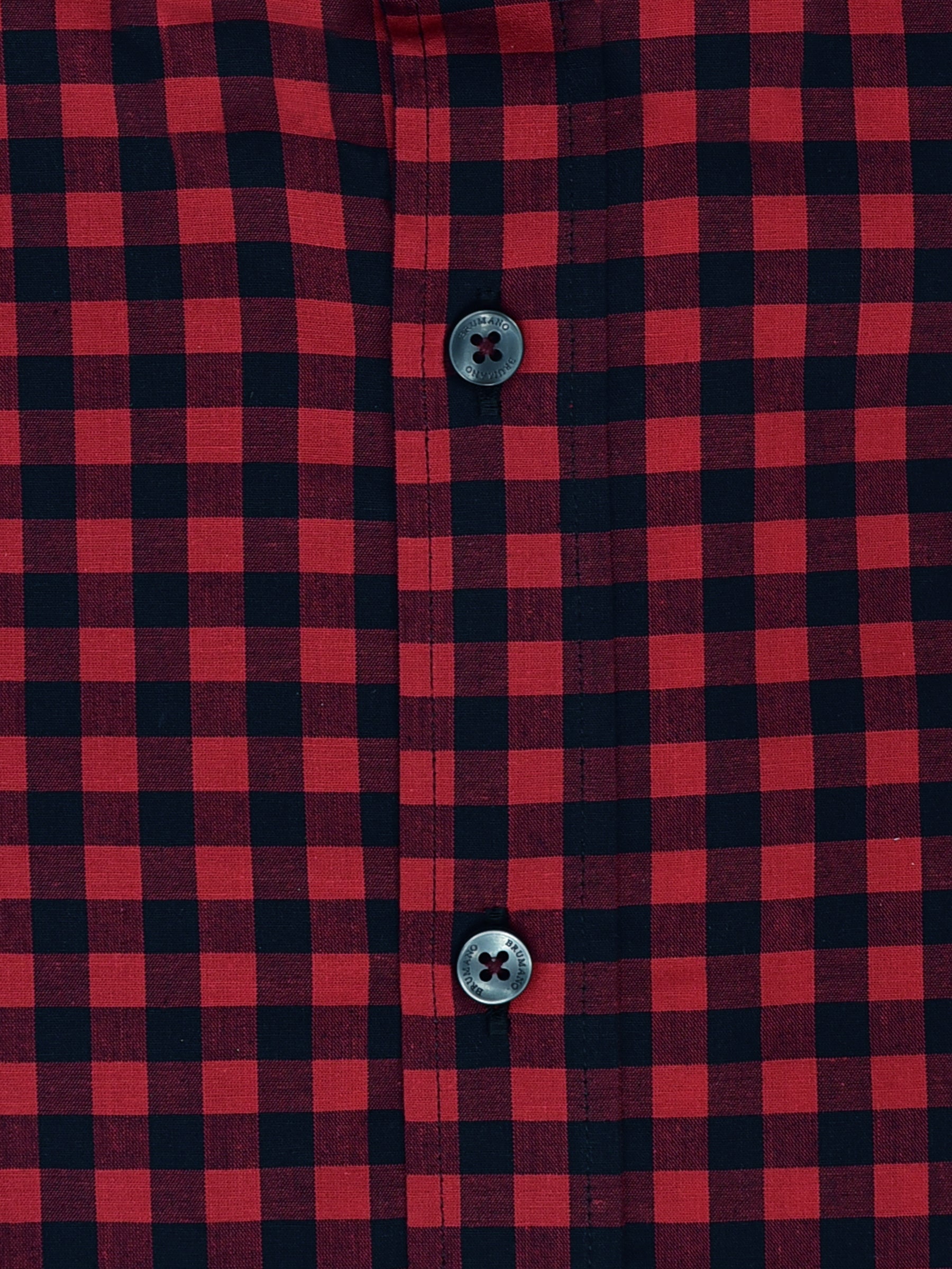 Red & Black Gingham Button Down Shirt