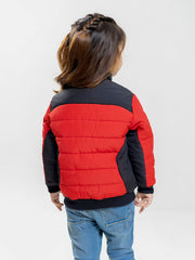 Red & Black Puffer Casual Jacket - Unisex