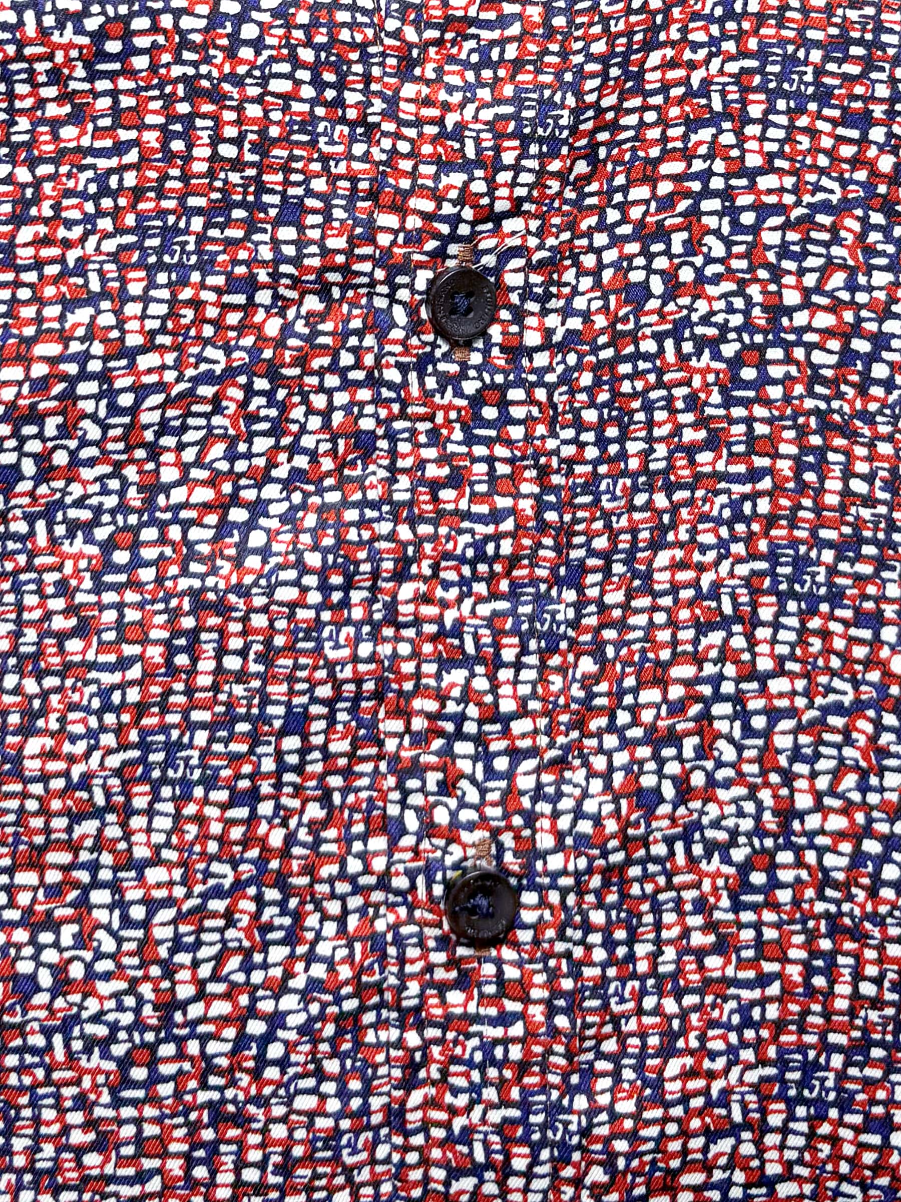 Red & Blue Abstract Printed Shirt