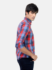 Red & Blue Bold Checkered Shirt
