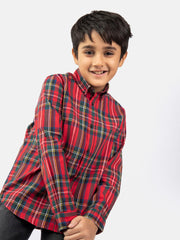Red & Green Tartan Plaid Casual Shirt