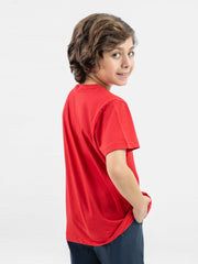 Red 'Sports Cars' Printed Casual T-Shirt