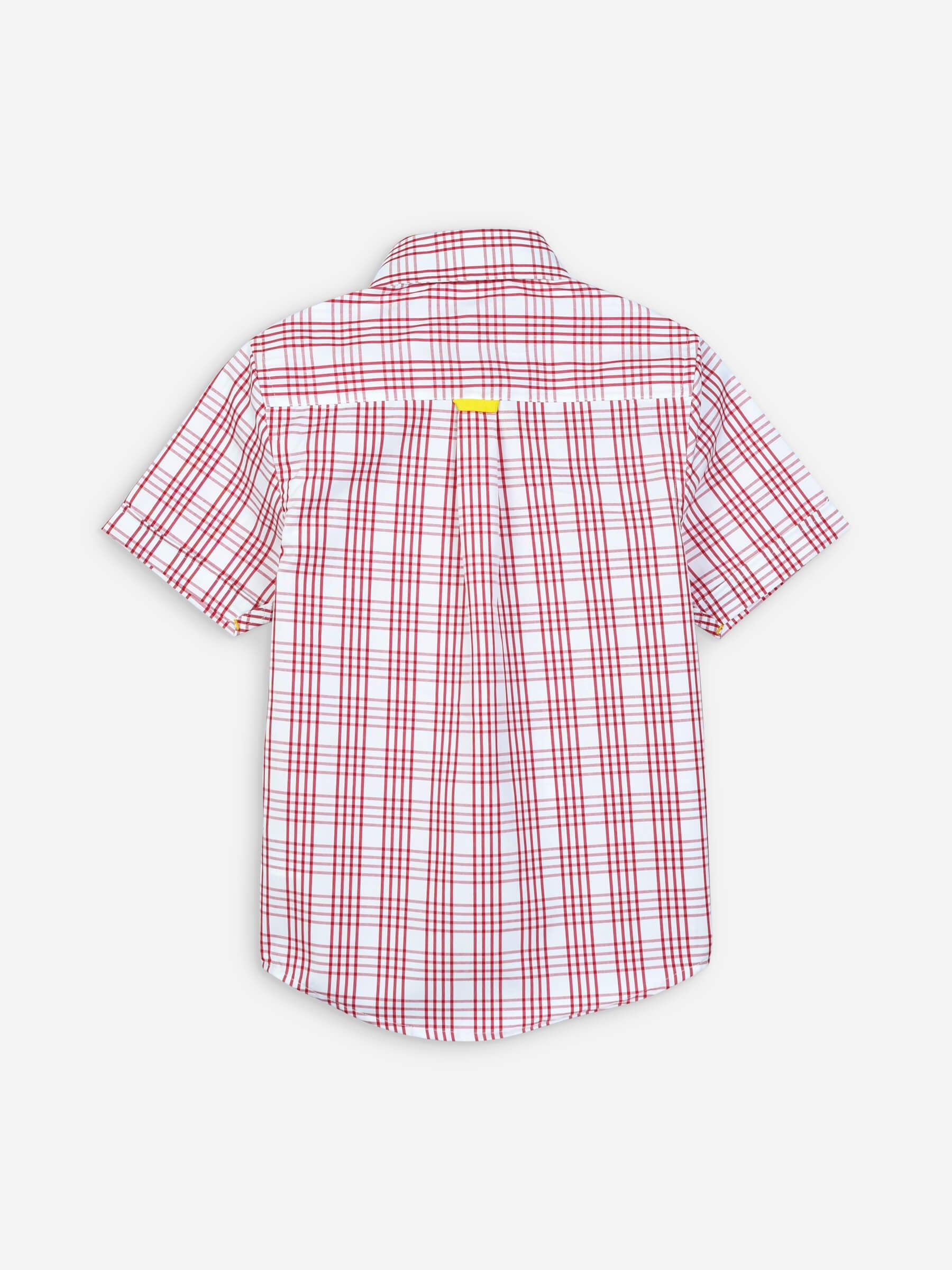 Red & White Checkered Half Sleeve Casual Shirt