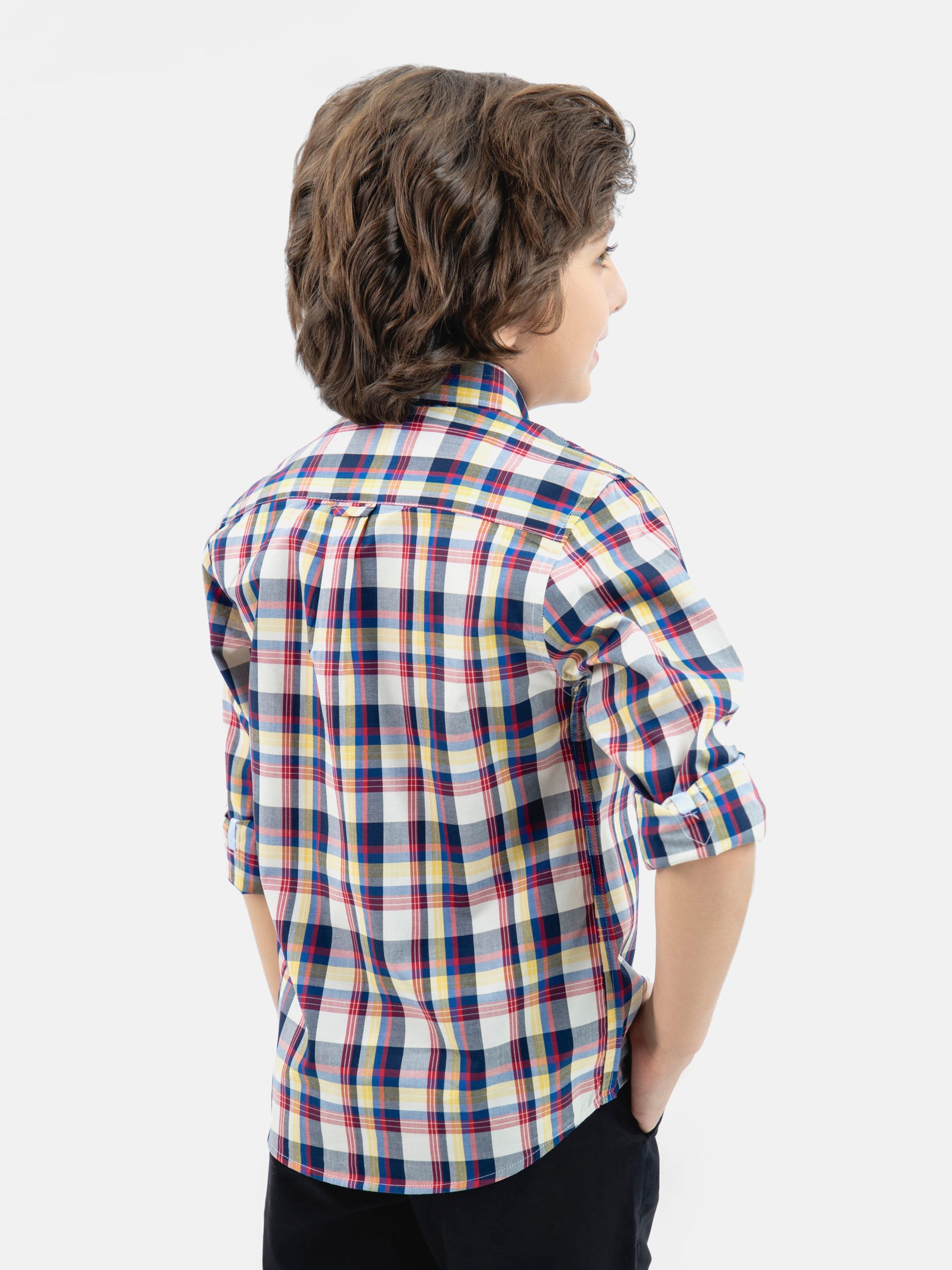 Red & Yellow Tartan Plaid Checkered Casual Shirt