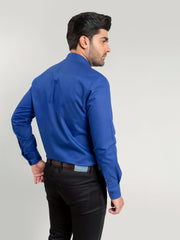 Royal Blue Dobby Structured Formal Shirt