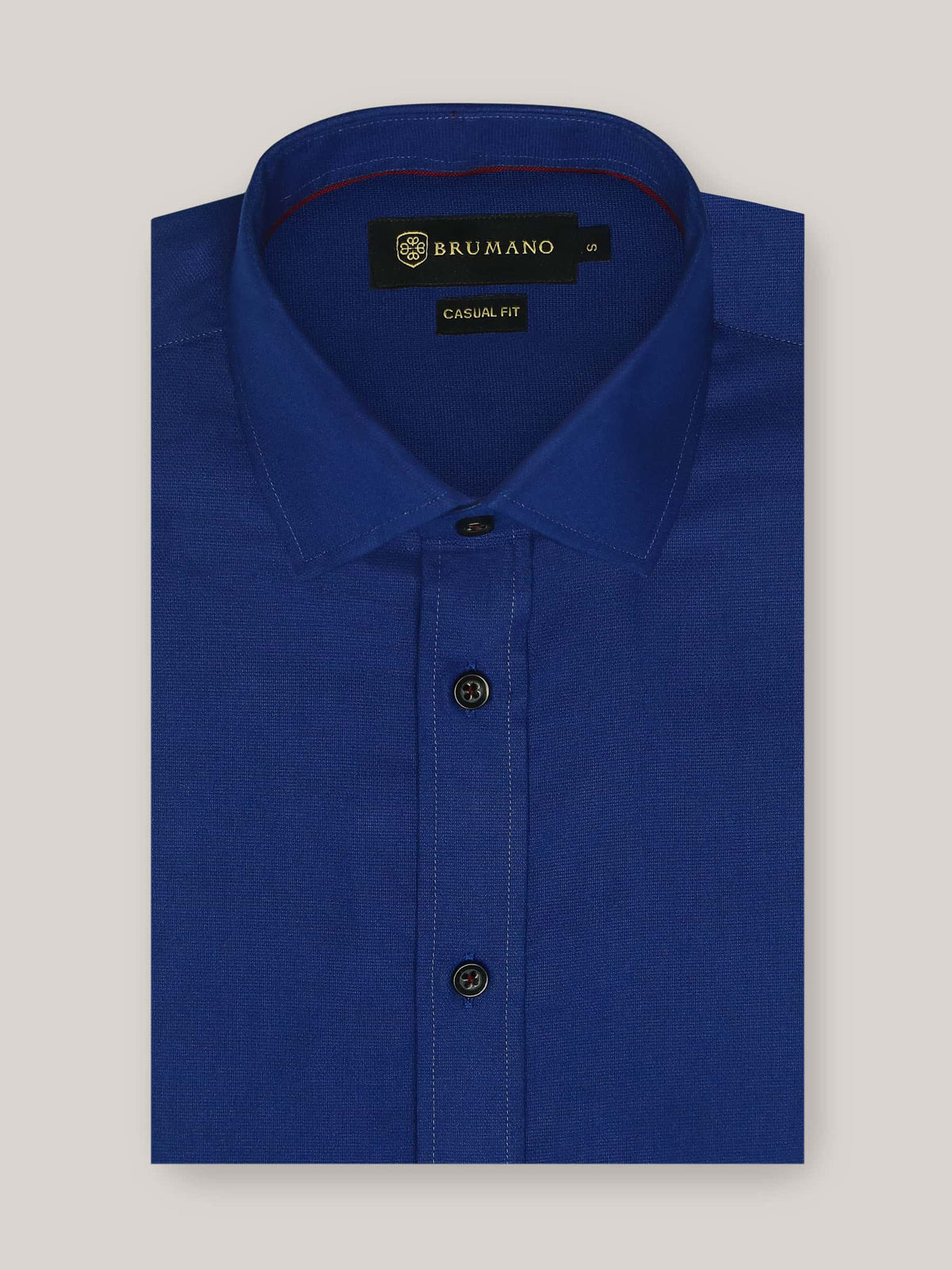 Royal Blue Dobby Structured Formal Shirt