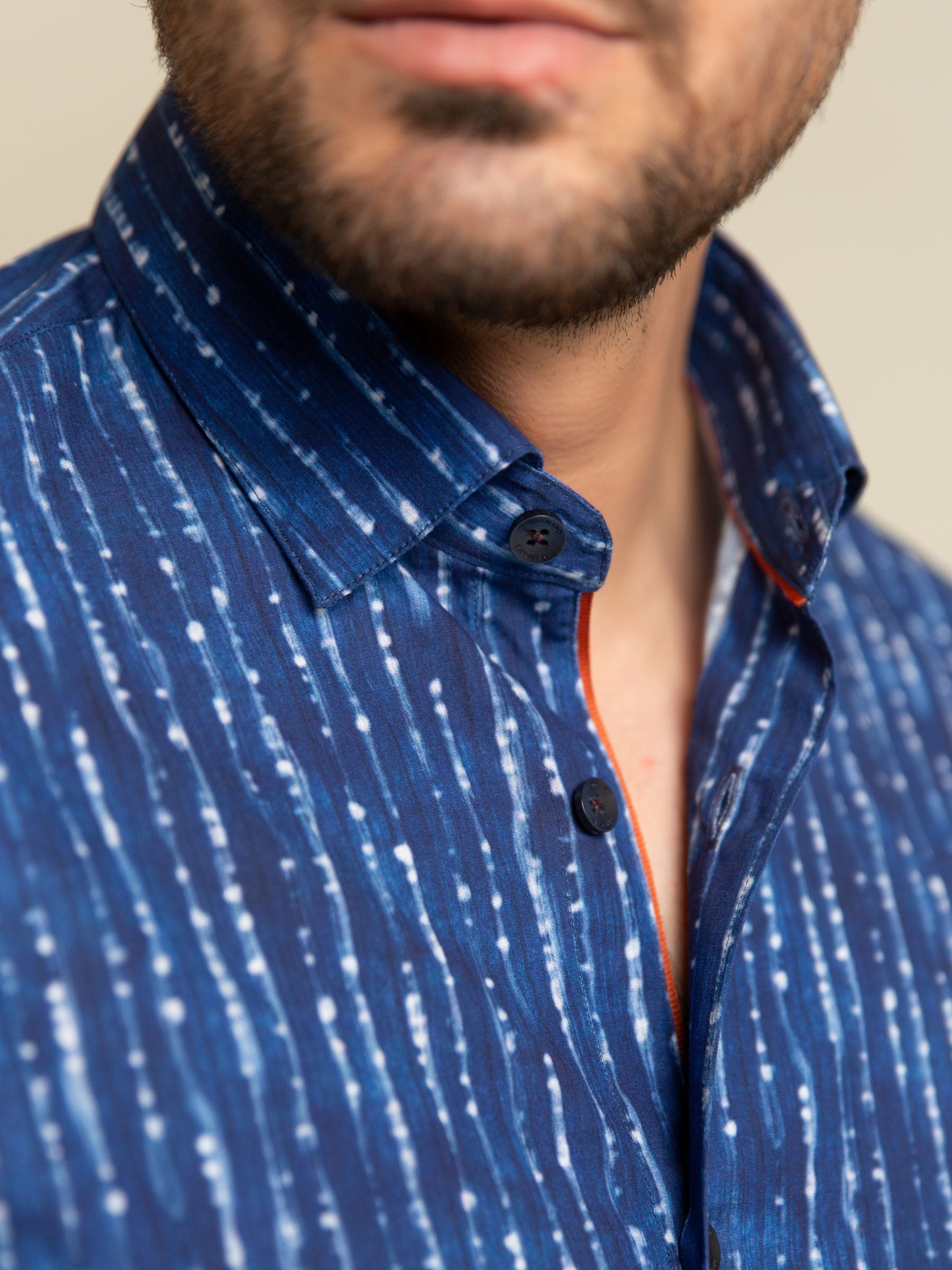 Royal Blue Printed Shirt