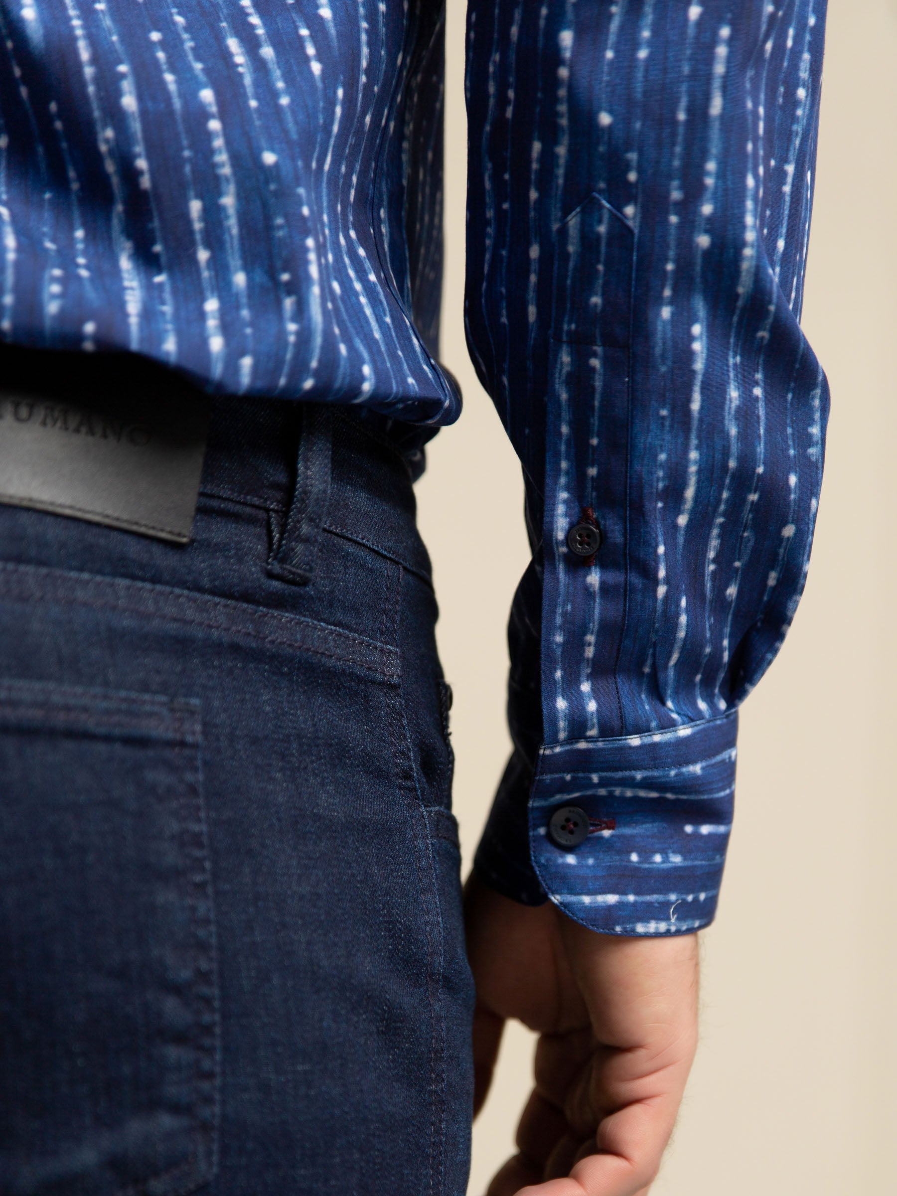Royal Blue Printed Shirt