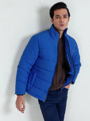 Royal Blue Quilted Puffer Jacket