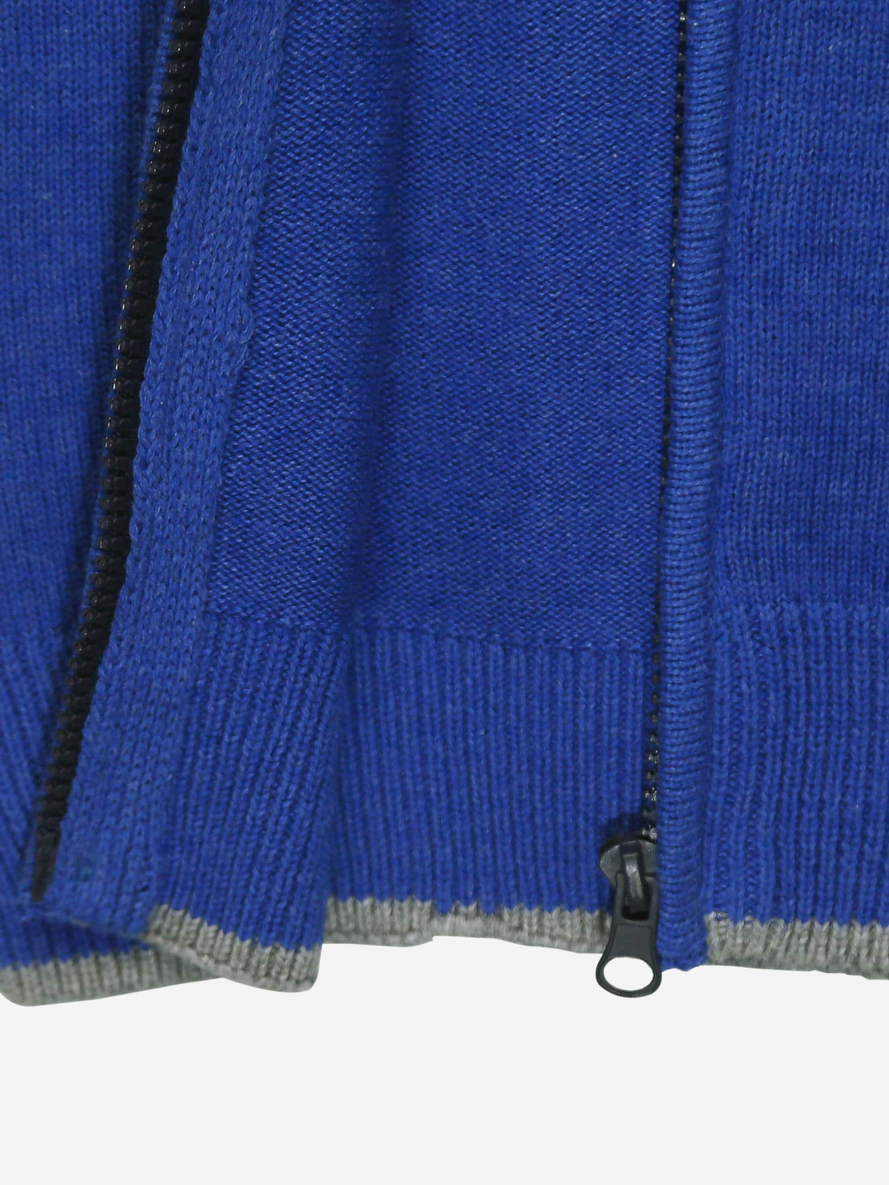 Royal Blue Sleeveless Casual Zipper
