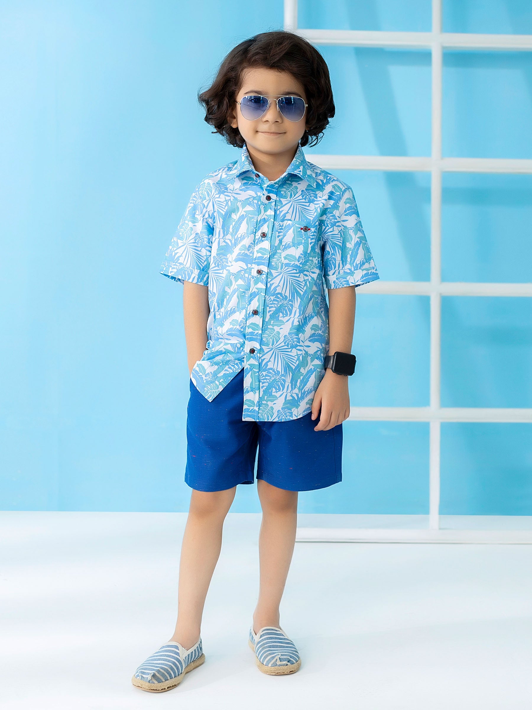 Royal Blue Casual Short
