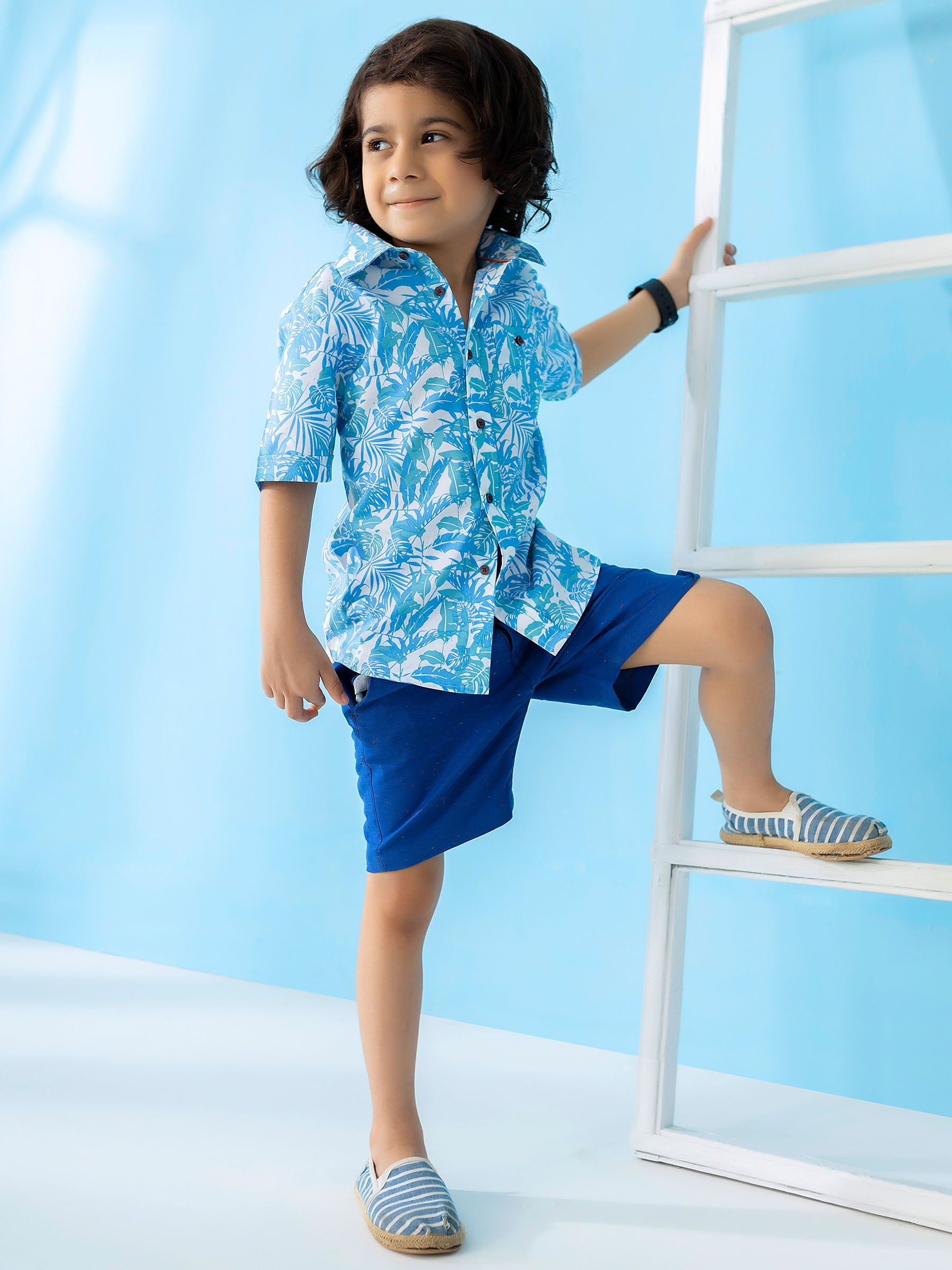 Royal Blue Casual Short