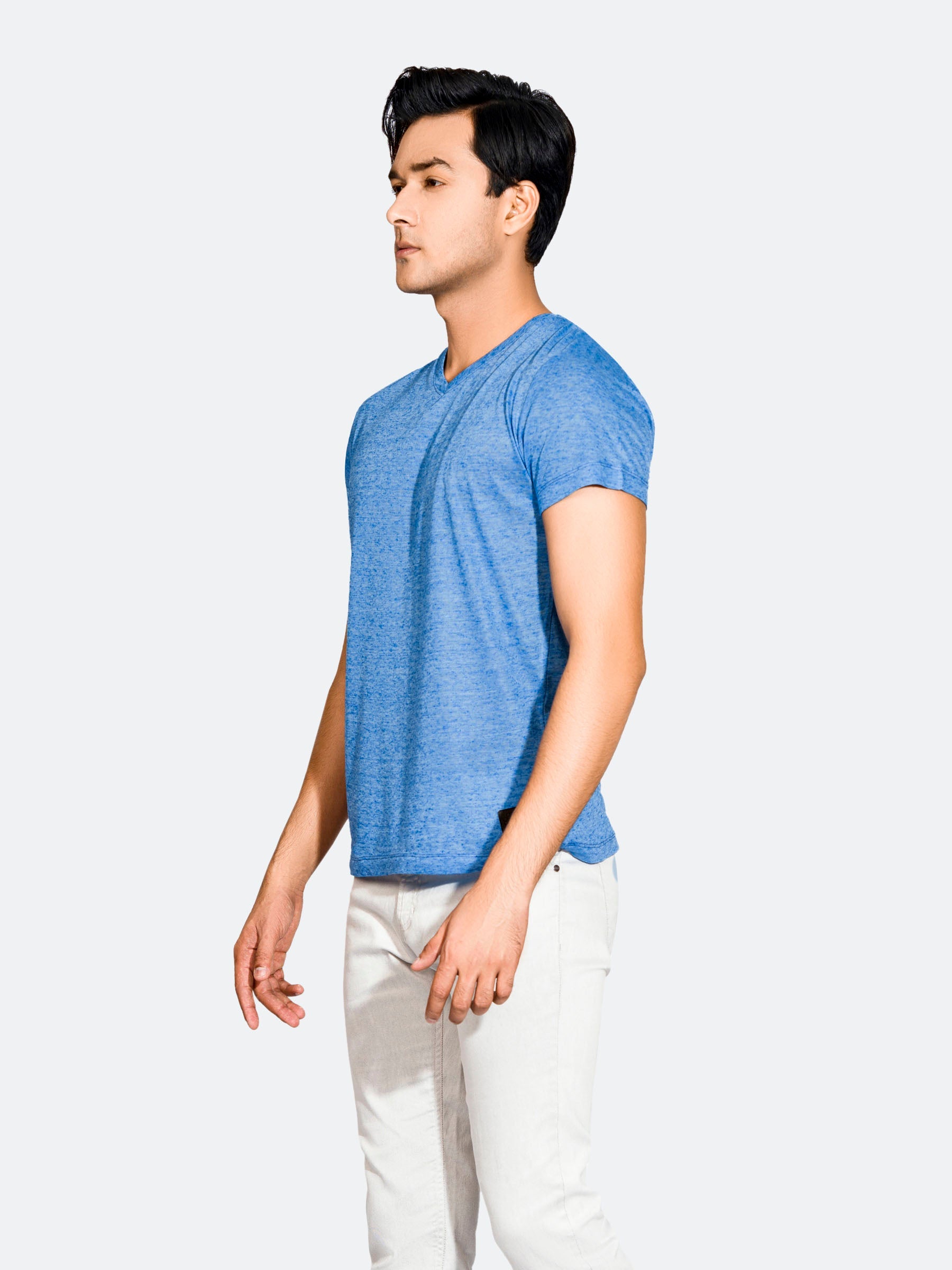 Royal Blue Light Weight V-Neck T-Shirt