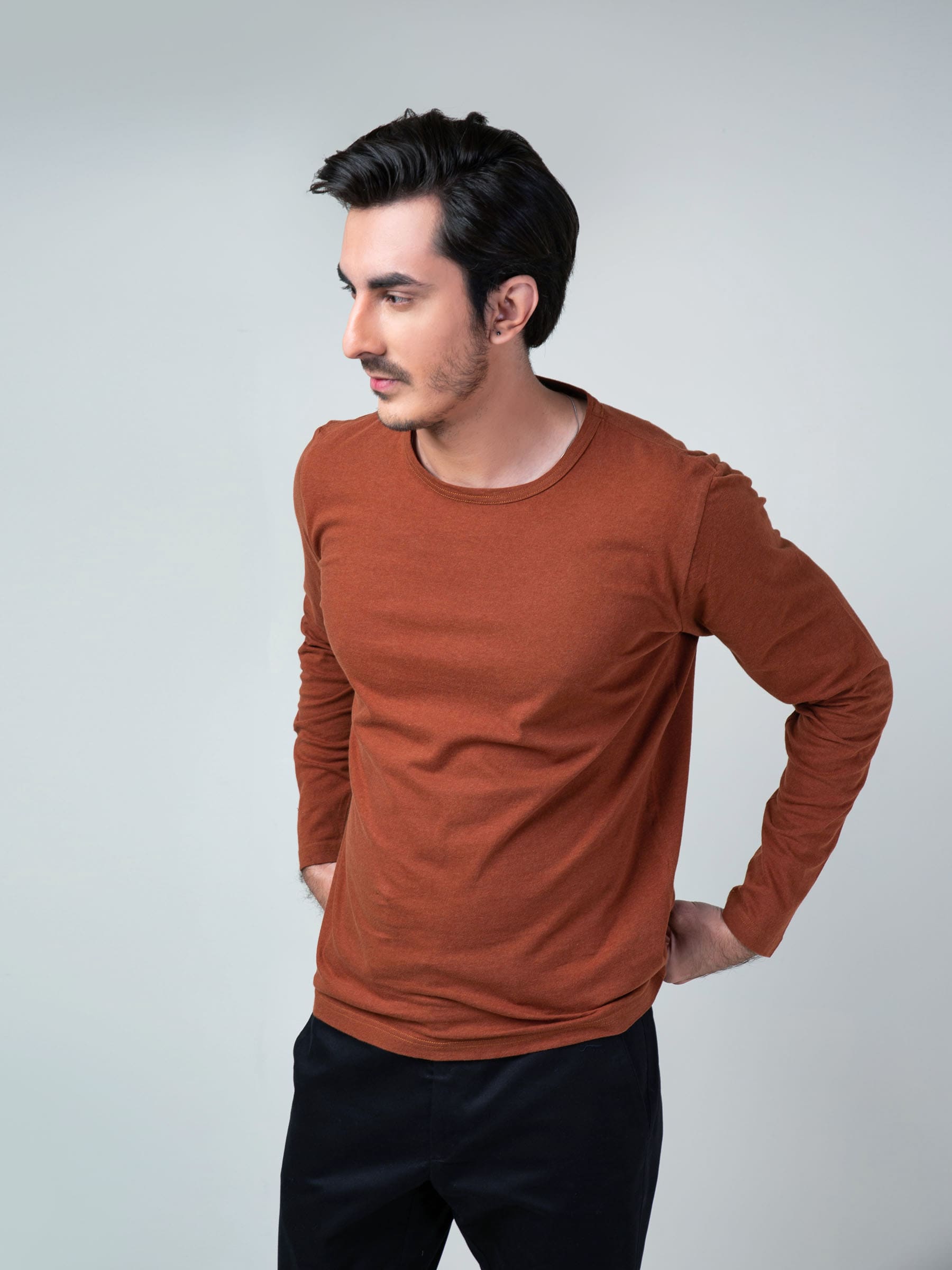 Rusty Orange Long Sleeve T-Shirt