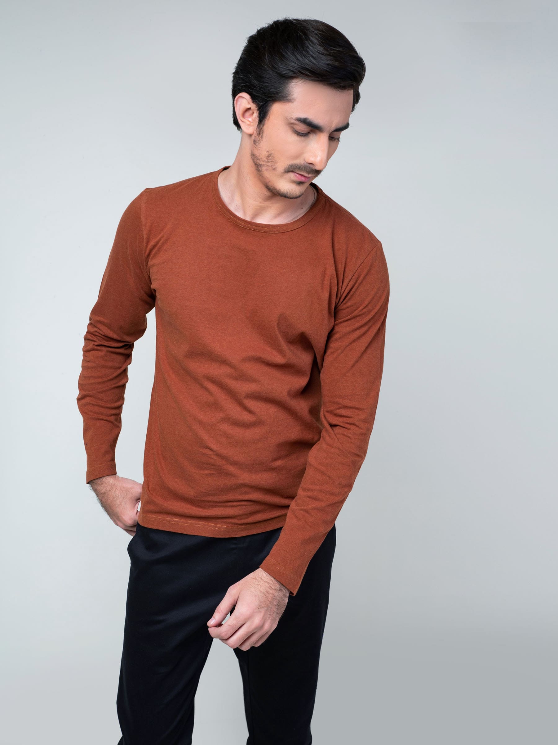 Rusty Orange Long Sleeve T-Shirt