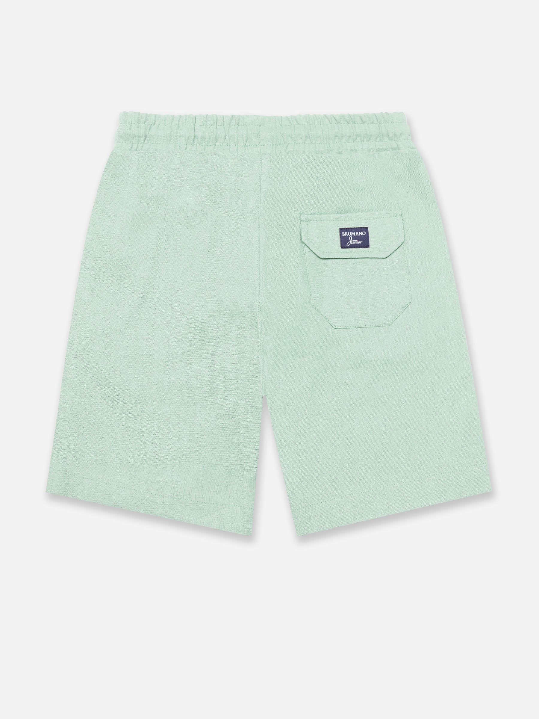 Sage Green Linen Casual Shorts - Junior