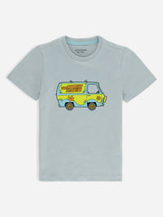 Sage Green Graphic Printed 'Mystery Machine' Casual Tee