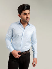Sky Blue Fine Twill Formal Shirt