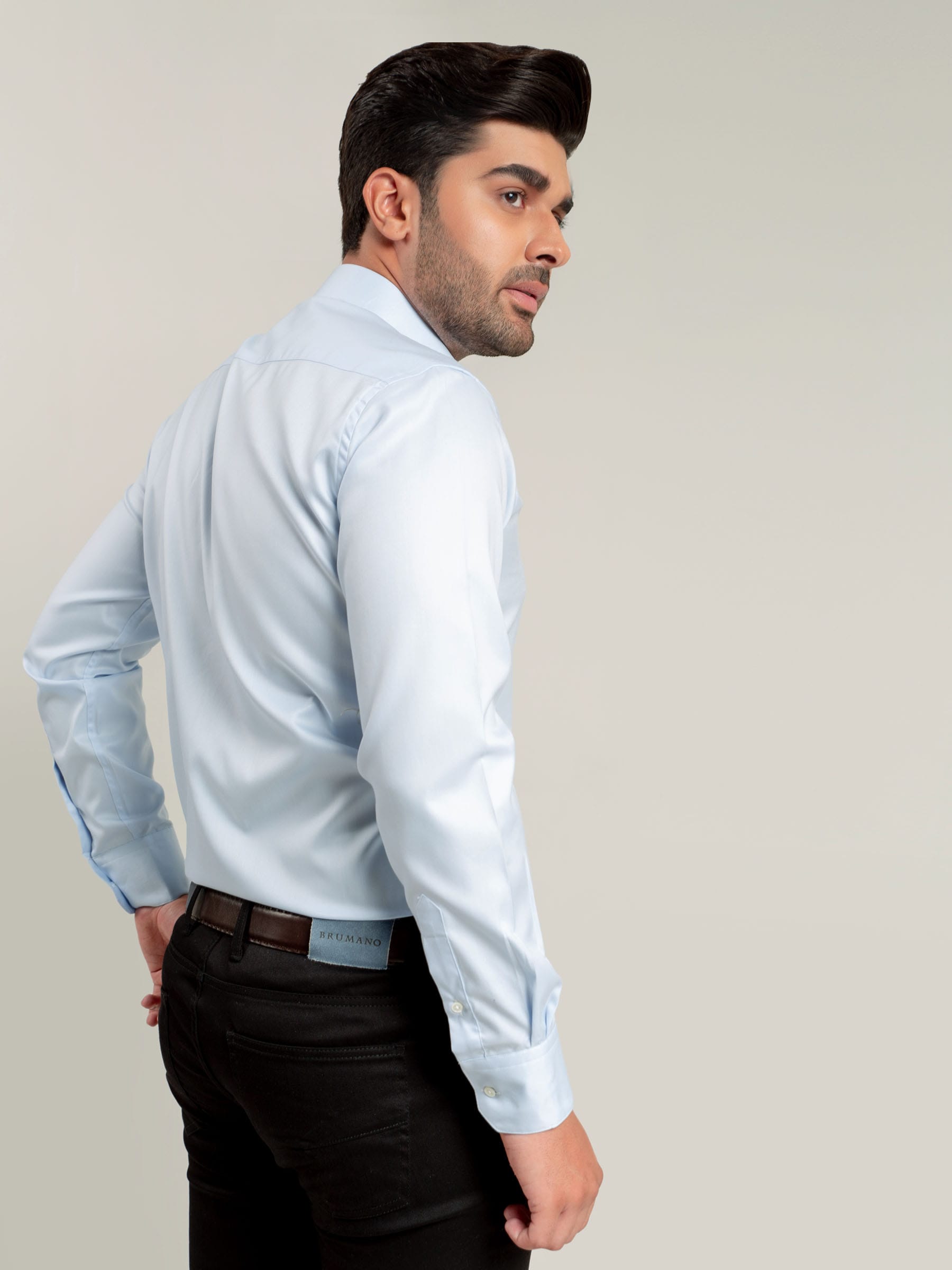 Sky Blue Fine Twill Formal Shirt