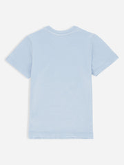 Sky Blue Basic Crew Neck Casual T-Shirt