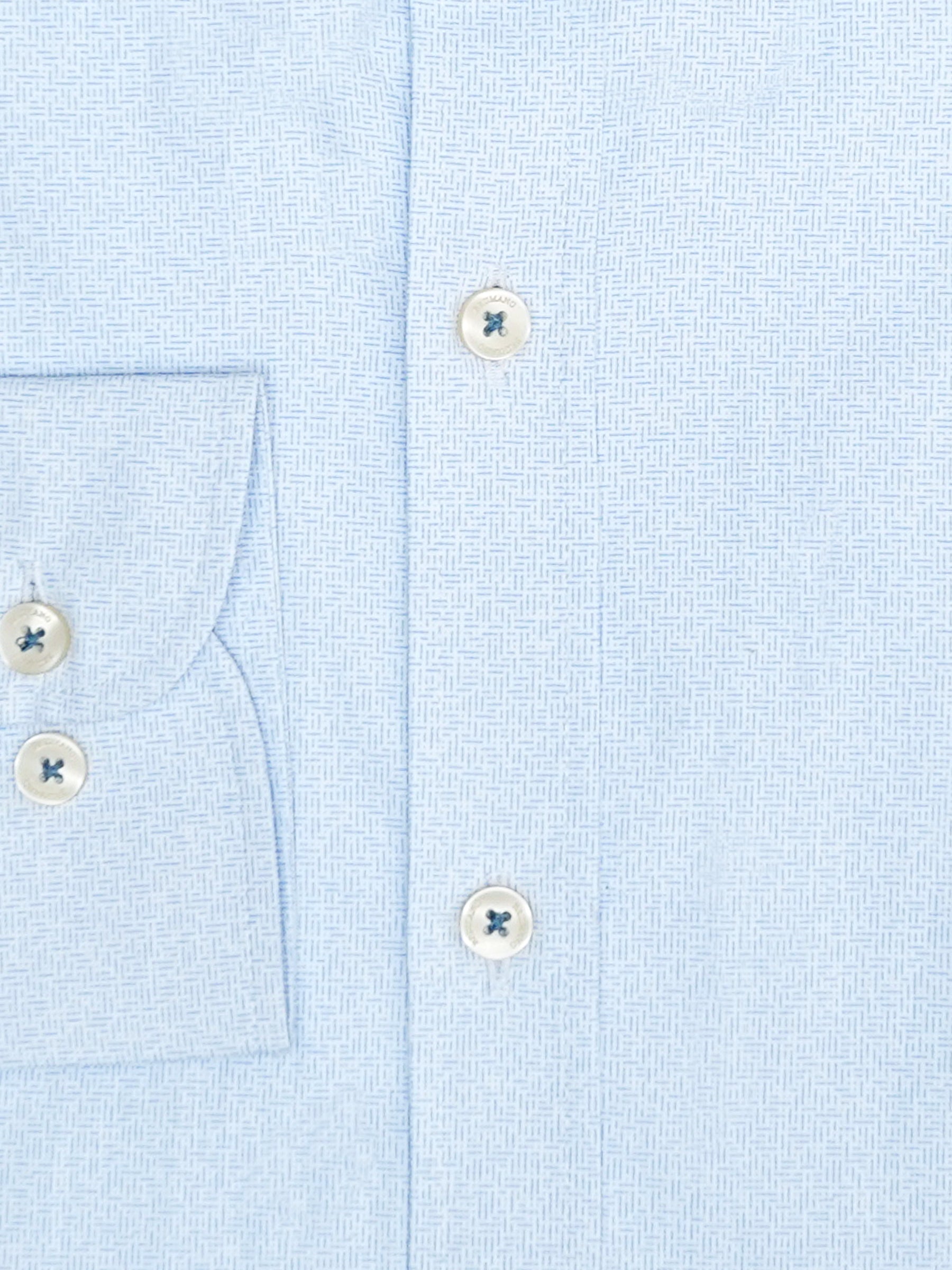 Sky Blue Geometric Printed Button Down Shirt