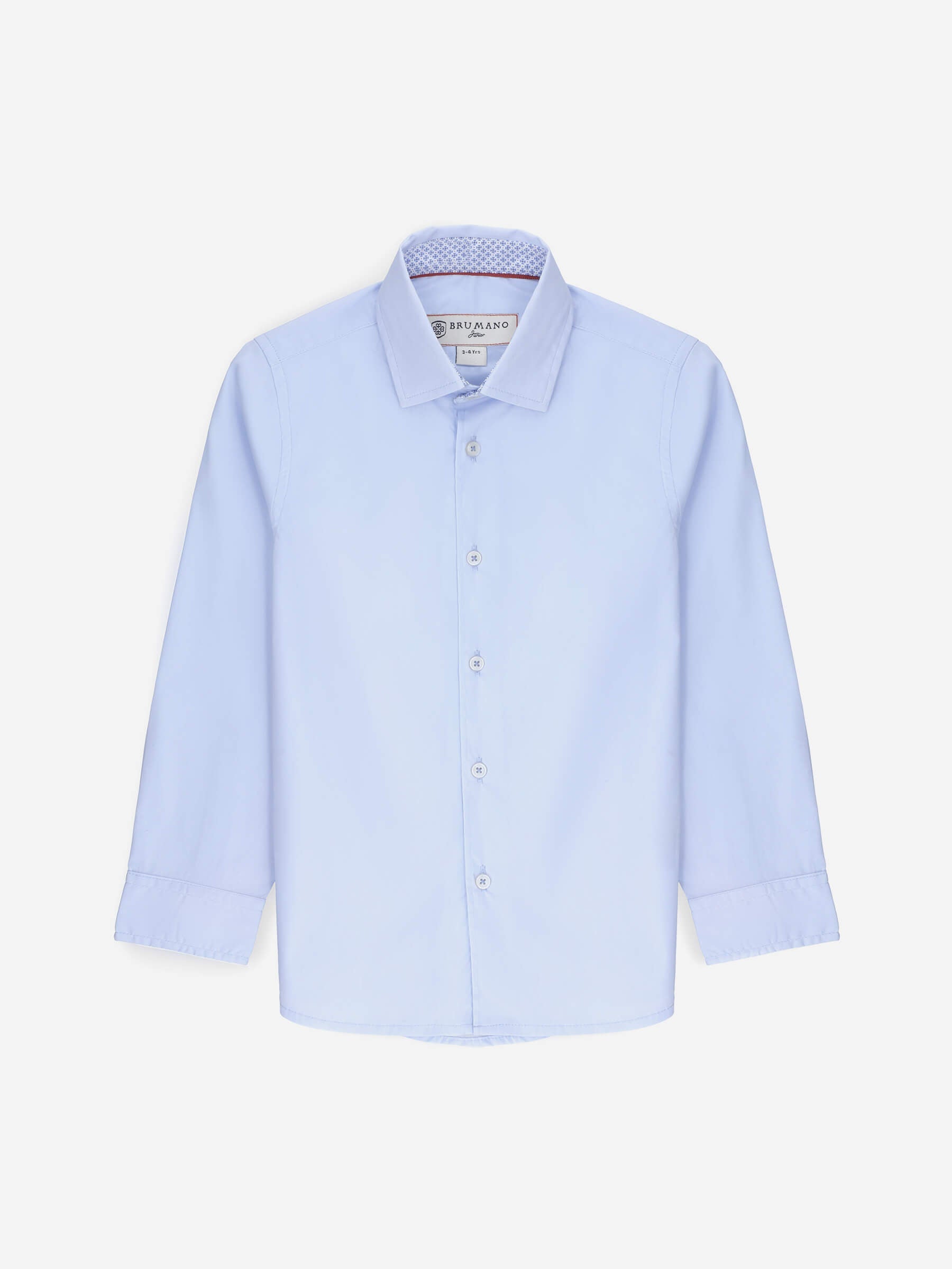 Sky Blue Satin Casual Long Sleeve Shirt