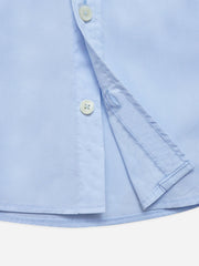 Sky Blue Satin Formal Shirt - Junior