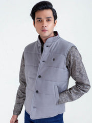 Slate Grey Knitted Sleeveless Vest