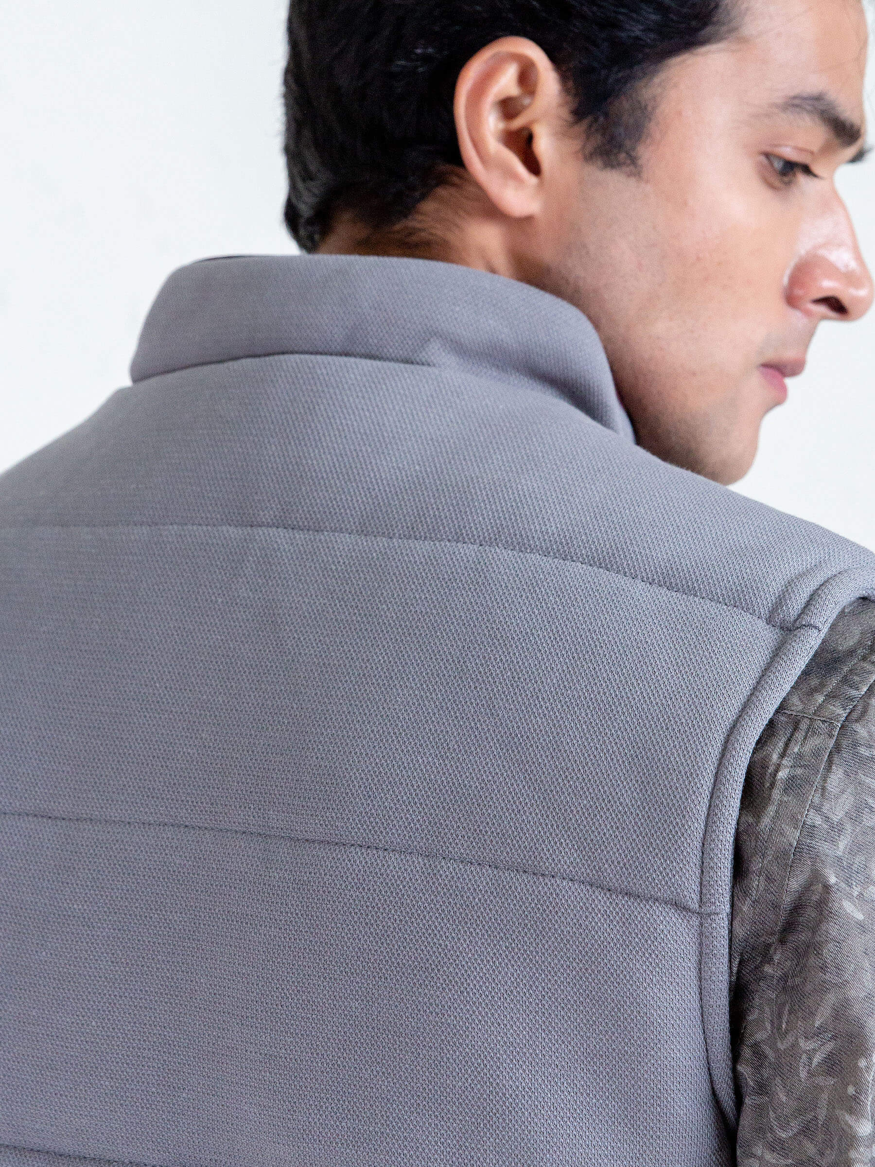 Slate Grey Knitted Sleeveless Vest