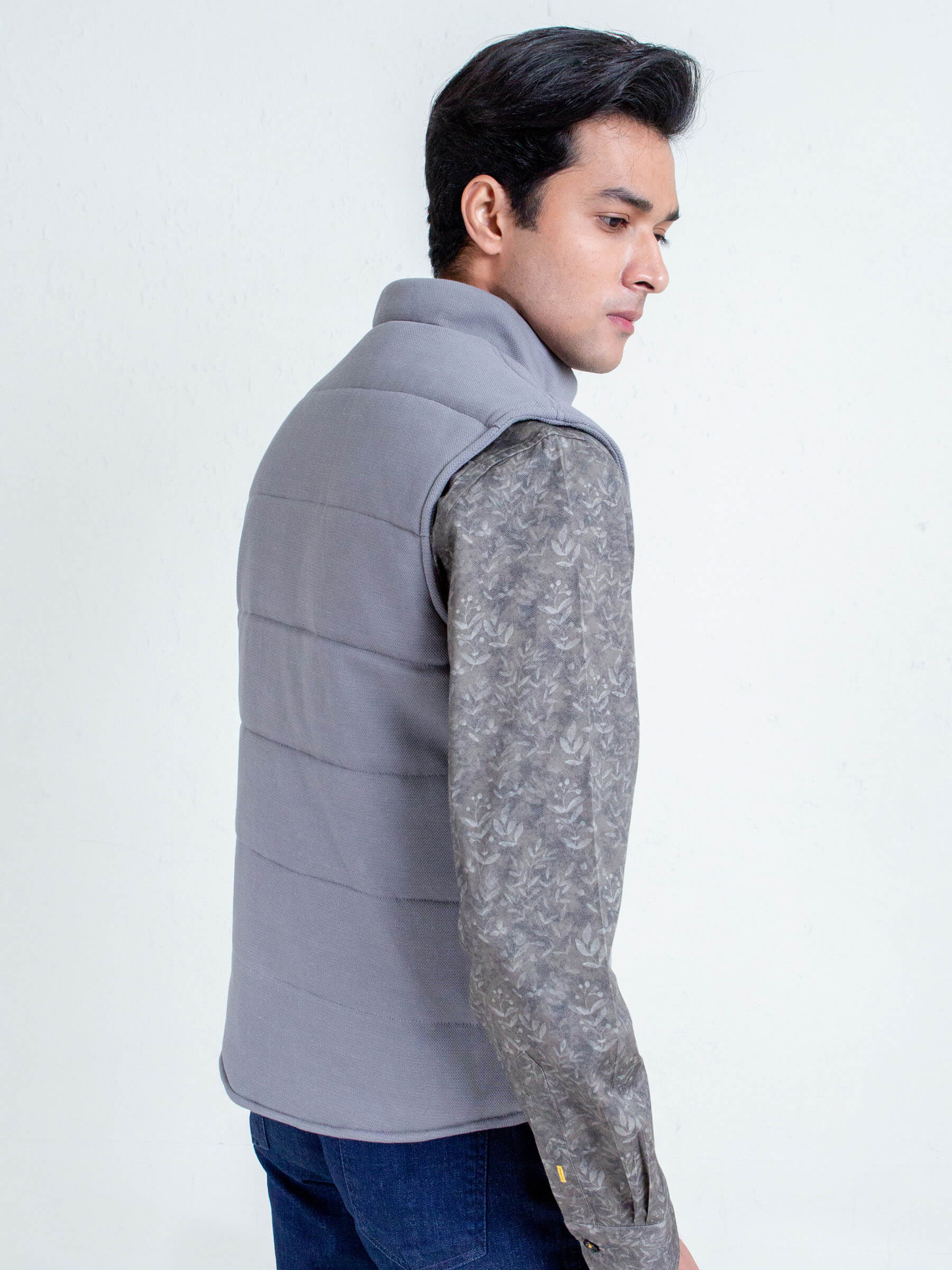 Slate Grey Knitted Sleeveless Vest