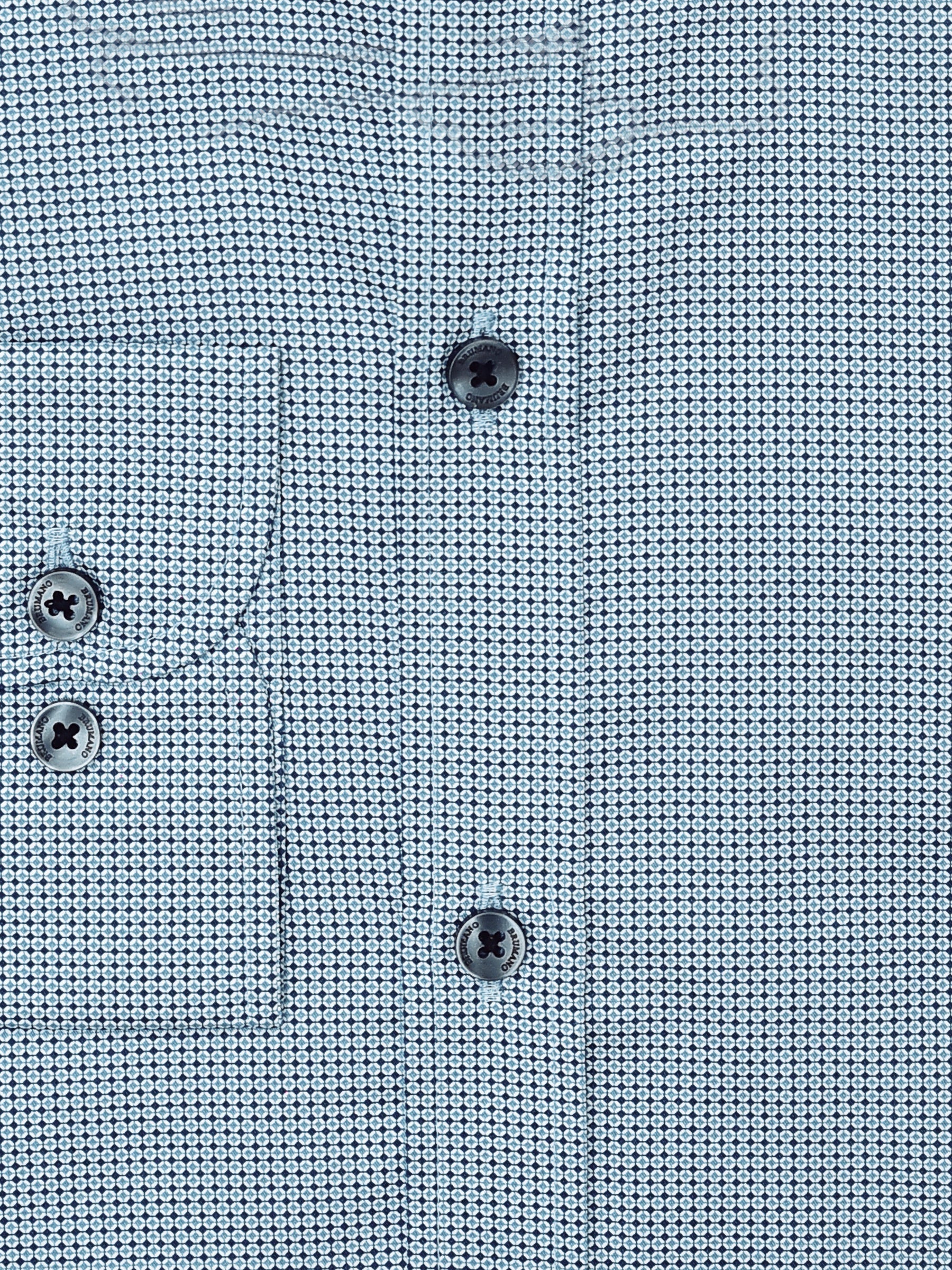 Slate Blue Micro Printed Button Down Shirt
