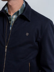 Slim-Fit Black Casual Collar Jacket