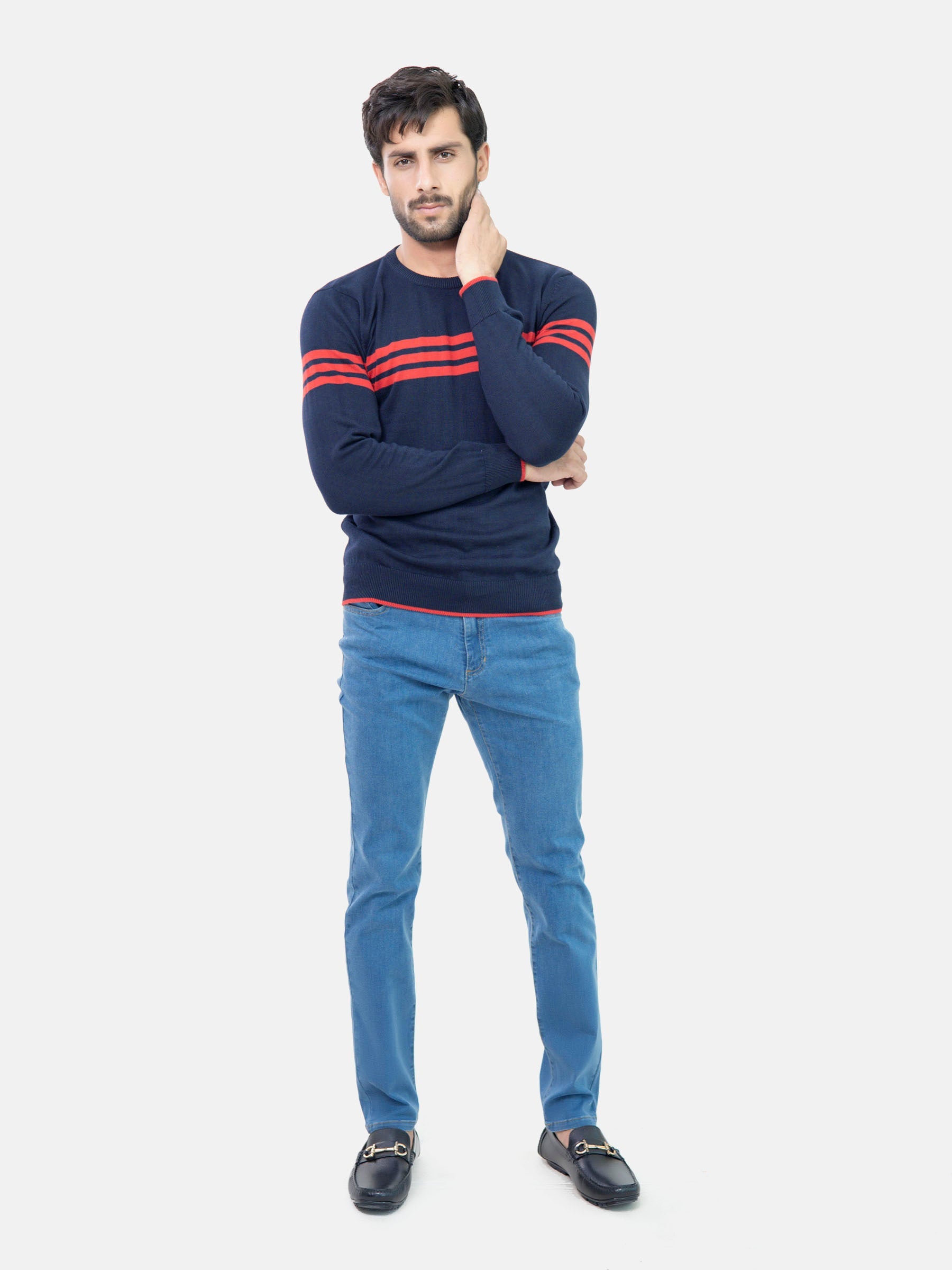 Slim Fit Medium Blue Jeans