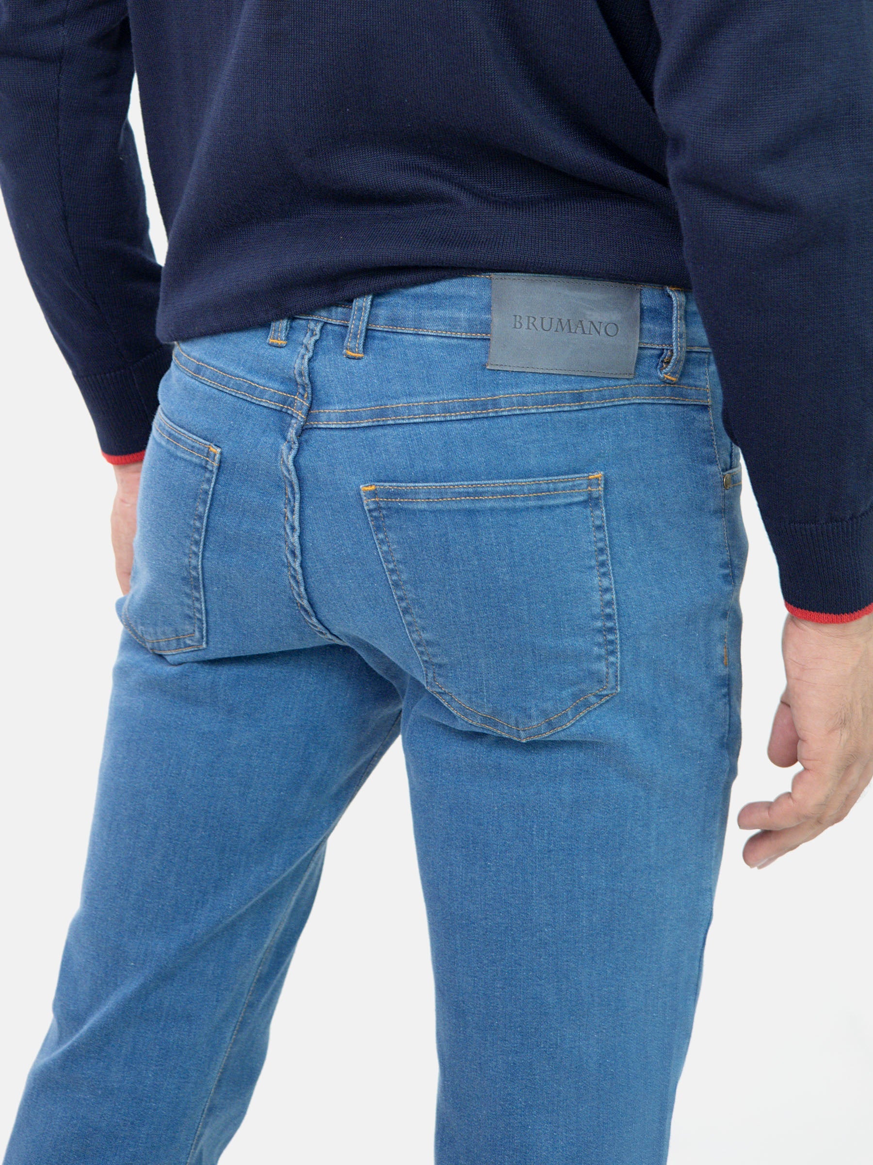 Slim Fit Medium Blue Jeans
