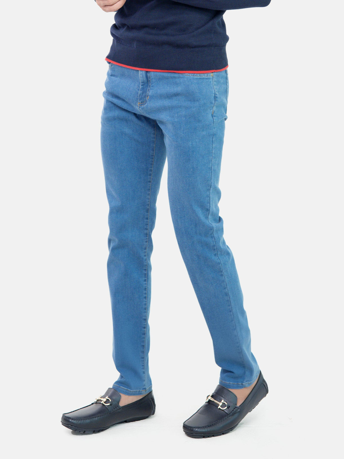 Slim Fit Medium Blue Jeans