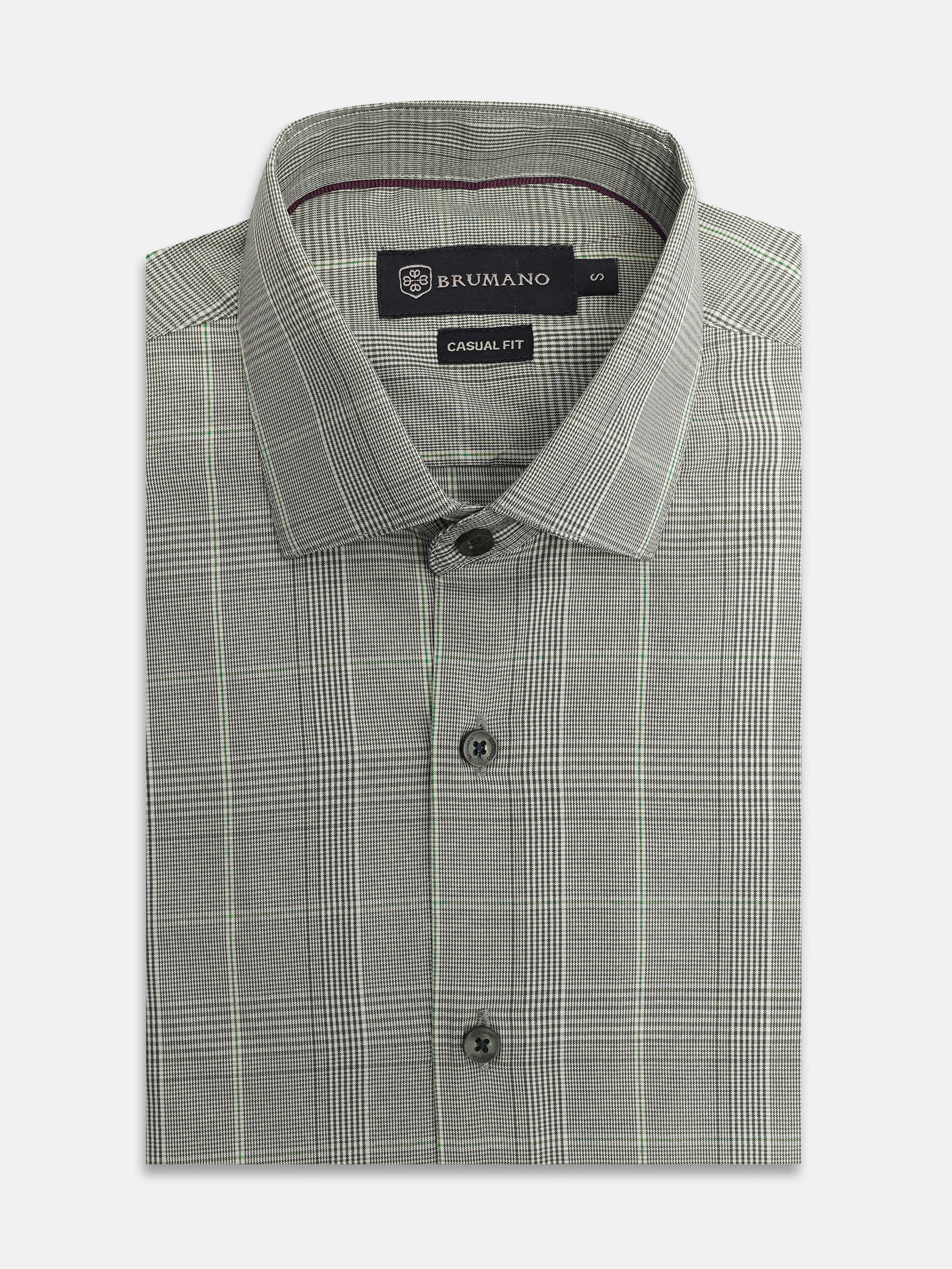 Smokey Taupe Brown Tartan Plaid Shirt