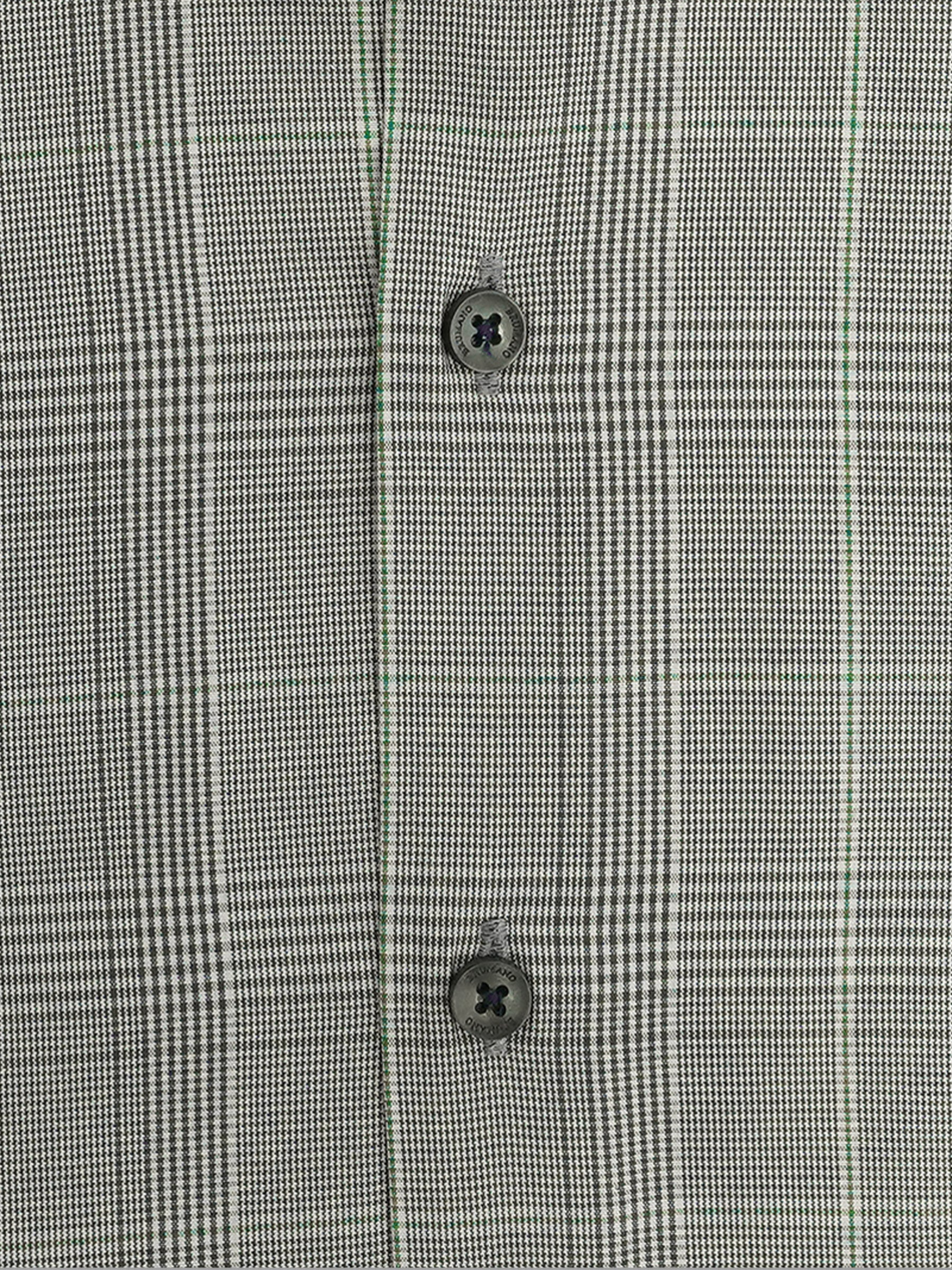 Smokey Taupe Brown Tartan Plaid Shirt
