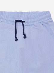 Steel Blue Linen Casual Shorts - Junior