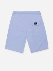 Steel Blue Linen Casual Shorts - Junior