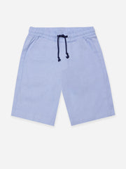 Steel Blue Linen Casual Shorts - Junior