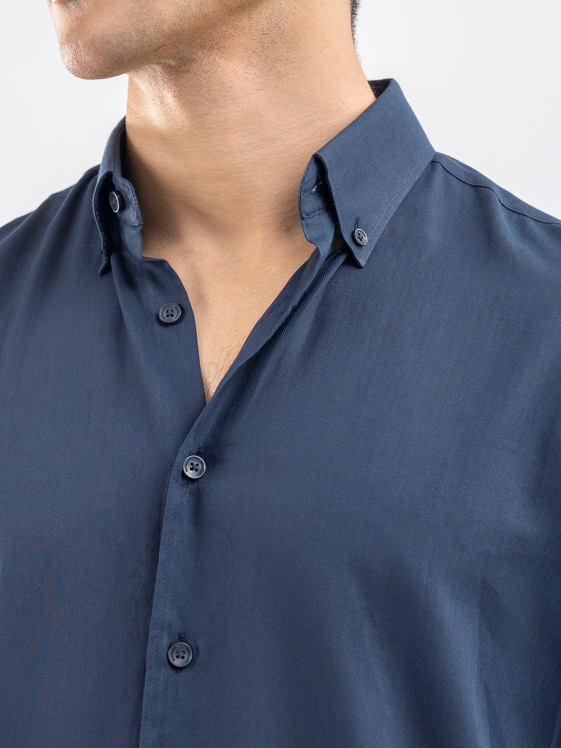 Navy Blue Light Weight Button Down Shirt
