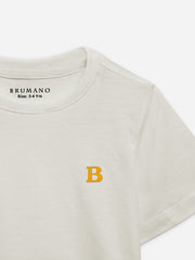 Stone Beige 100% Cotton Casual Tee